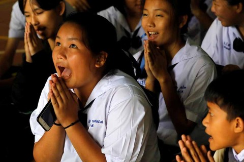 Rescatan a los 13 atrapados en Tailandia