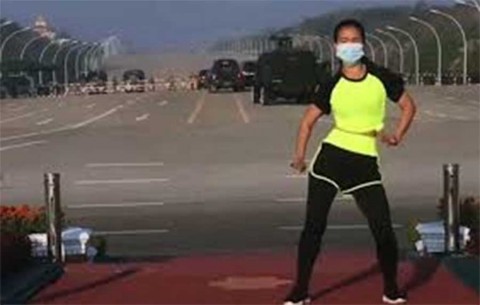 Maestra de aerobics que captó el golpe de Estado en Myanmar: 'Estaba bailando para un concurso'