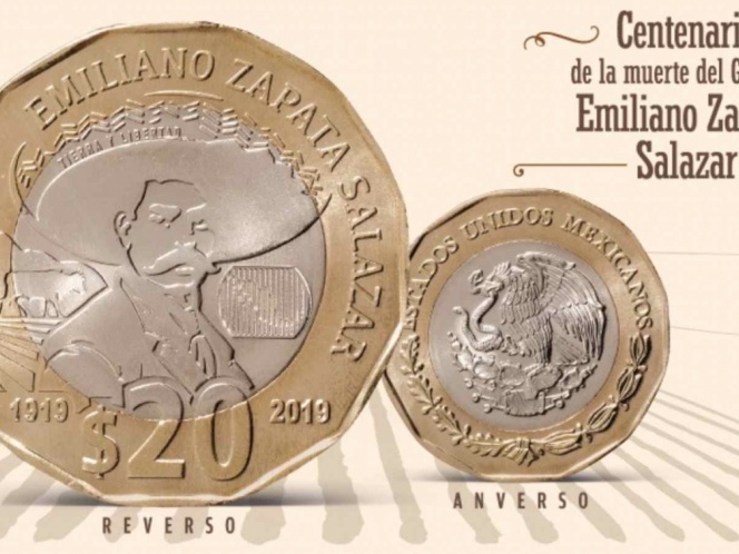 ¿Conoces la nueva moneda de 20 pesos con Emiliano Zapata?. Noticias en tiempo real